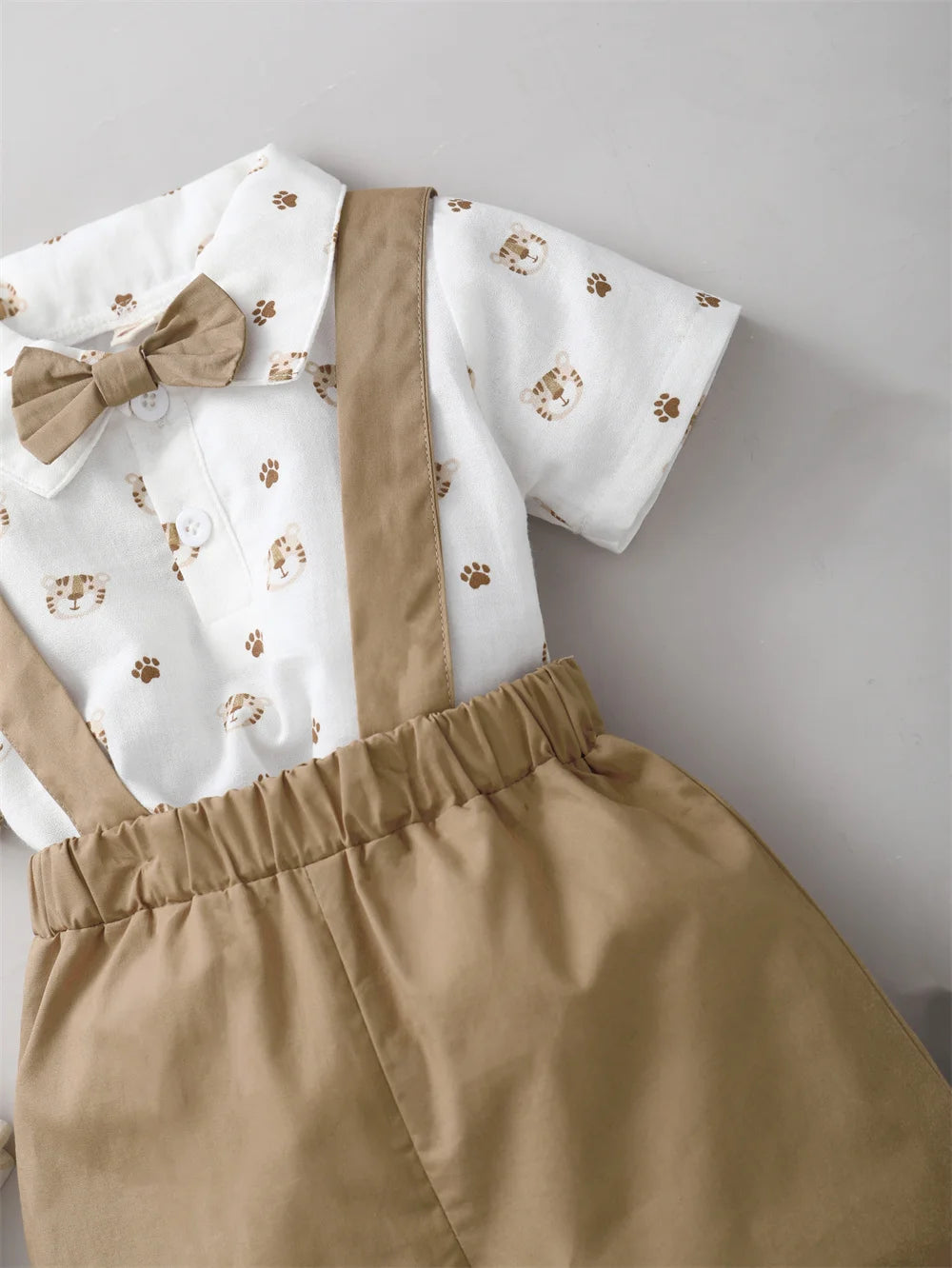 Little Roar – Tiger Print Birthday Outfit for Baby Boys